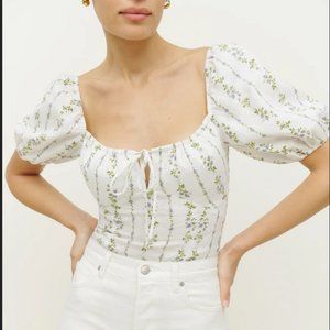 Reformation Rory linen top size 12